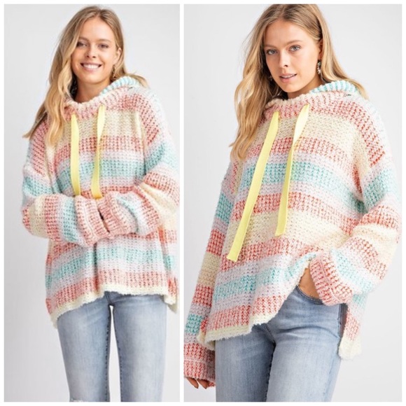 Cotton Candy Striped Cozy Sweater - Picture 4 of 5